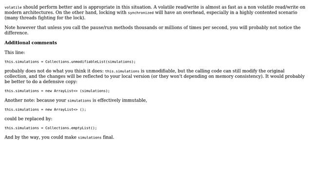 Using volatile instead of synchronized for a simulation (2 Solutions!!) смотреть онлайн