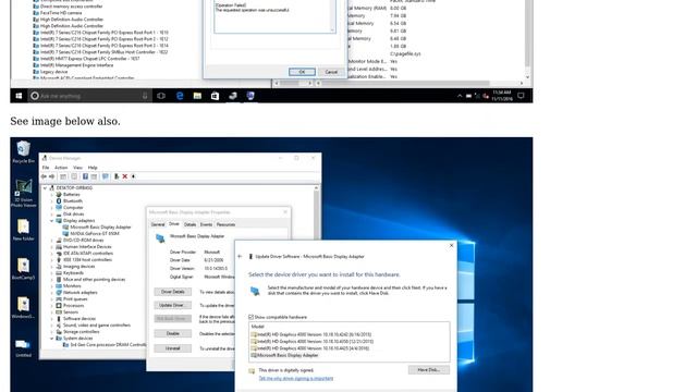 Unable to get Intel HD 4000 graphics and audio working on EFI install of Windows 10 Bootcamp on...