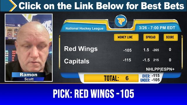 Detroit Red Wings vs. Washington Capitals 3/26/2024 FREE NHL Picks and Predictions by Ramon Scott