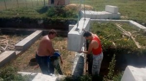 Укладка блоков