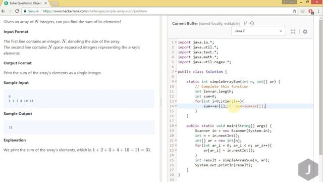 How To Solve Simple Array Sum HackerRank Problem
