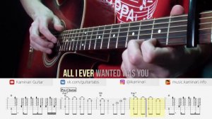 LP – Lost On You (fingerstyle guitar cover with FREE TABS and karaoke)
