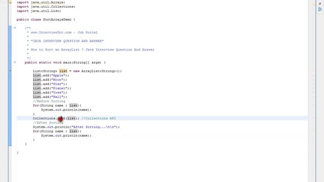 How to Sort an ArrayList Collections Sort смотреть онлайн