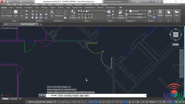 Autodesk AutoCAD: How to use Extend Command in Autodesk AutoCAD смотреть онлайн