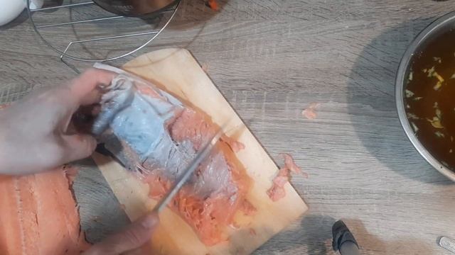 Как засолтить красную рыбу. Кижуч за 15 минут. Малосольная форель.