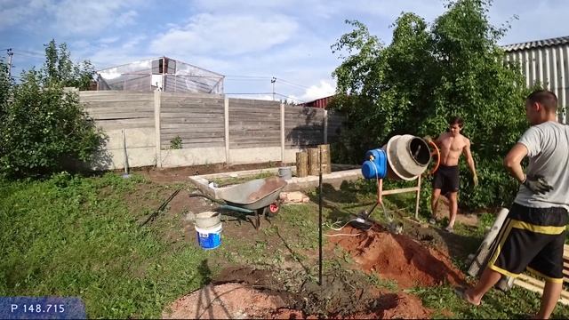 1 день. Буронабивные сваи под террасу (Строительство бани) смотреть онлайн