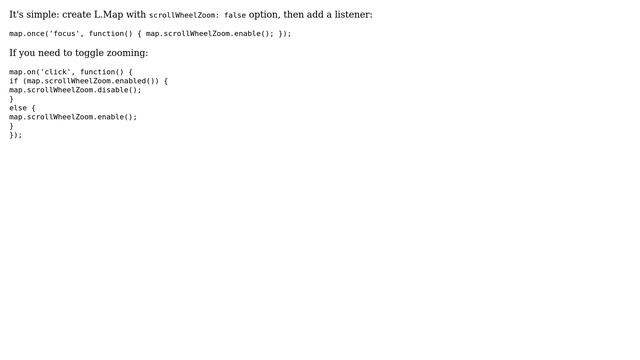 GIS: Leaflet mouse wheel zoom only after click on map (4 Solutions!!) смотреть онлайн
