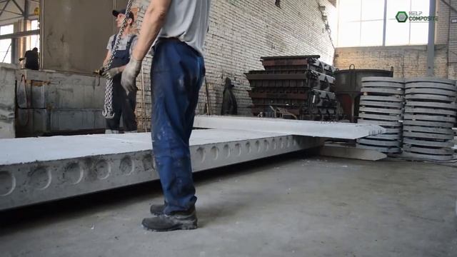 Испытание плиты перекрытия с преднапряженной композитной арматурой BASIS Quartz