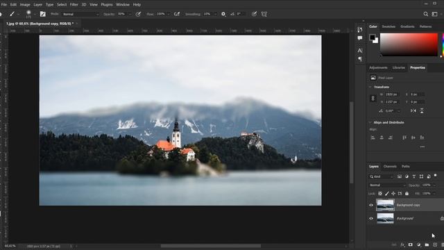 Обработка фотографии в Photoshop: Стильный эффект размытия. TILT SHIFT EFFECT in PHOTOSHOP смотреть онлайн