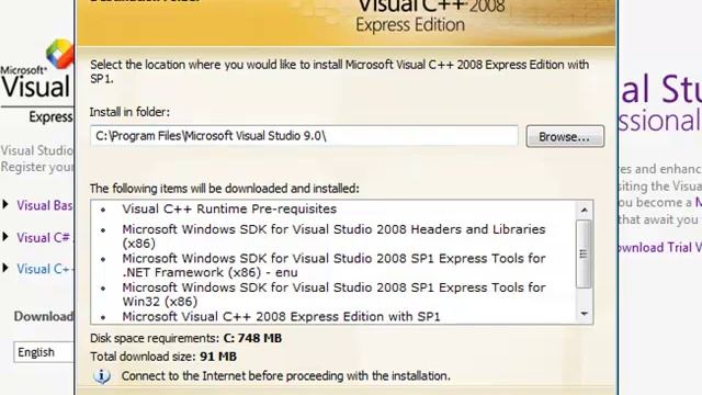 Урок 1 - Установка Microsoft Visual C++ 2008 Express Edition