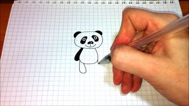 Простые рисунки #308 Мишка Панда и бамбук смотреть онлайн