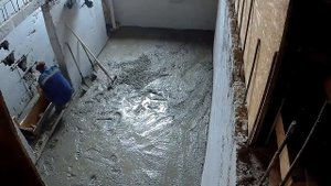 Заливка пола в подвальном помещении. #14