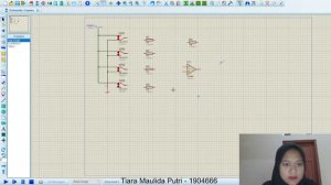 Kelompok 1_Perancangan Digital to Analog Converter (D/A) Binary Weighted di Proteus