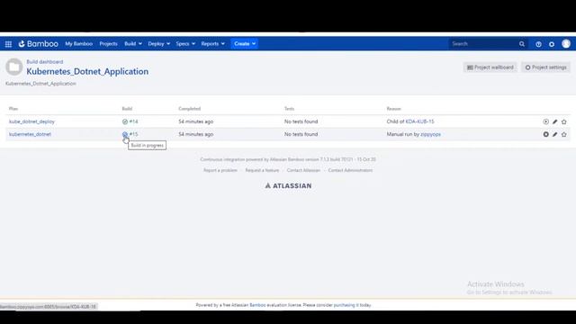 DotNet Application Deployment using Kubernetes through Bamboo Pipeline смотреть онлайн
