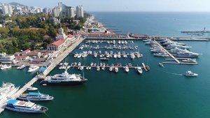 Город Сочи, центральный район, морской порт (морпорт). Аэросъемка в Сочи !