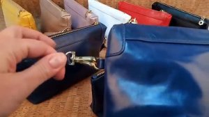 Кожаные женские косметички Valenta разных размеров