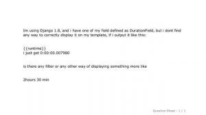 Django : Display and format Django DurationField in template