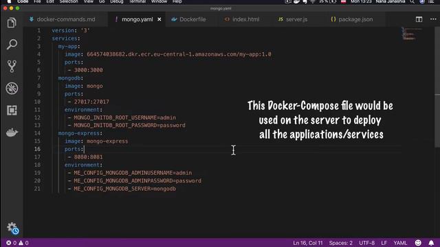 Deploying the containerized application with Docker Compose __ Docker Tutorial 12