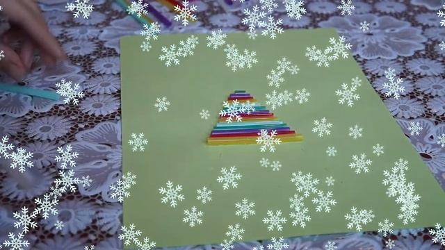 Елочка из трубочек смотреть онлайн