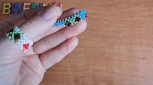 КОЛЬЦО С ЛЯГУШКОЙ из бисера в 3 ряда в технике крестик // A ring with a frog made of beads