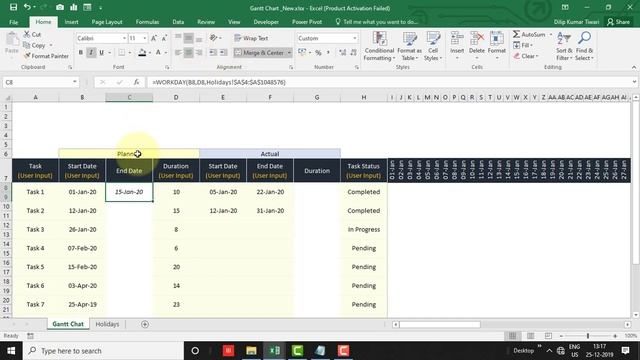 How to Create Gantt Chart in Excel with Pending, In Progress and Completed Status смотреть онлайн