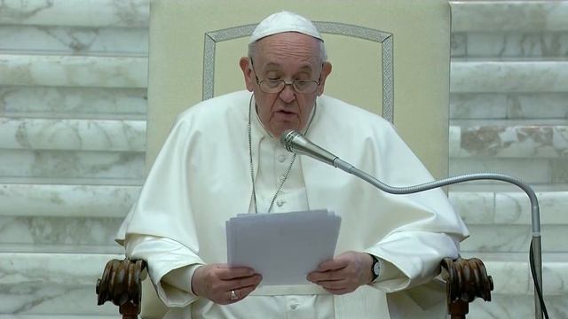 Audience of Pope Francis with participants on a course on the Internal Forum 12 March 2021 смотреть онлайн