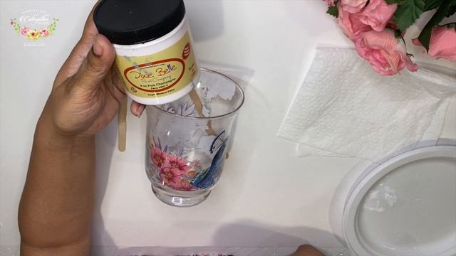 Reverse Decoupage on Glass Vase Tutorial (DIY) смотреть онлайн