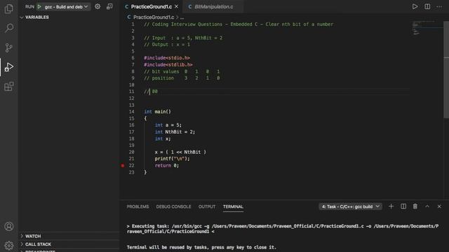 Coding Interview Question - Embedded C - Bit Manipulation - Clear Nth Bit of an Integer