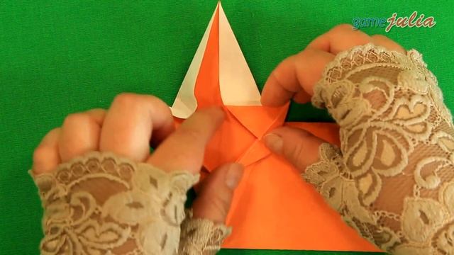 Оригами КОРОБОЧКА ЛИСА из бумаги
