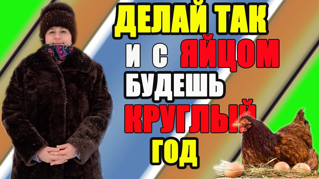 Делай так и с яйцом будешь круглый год.