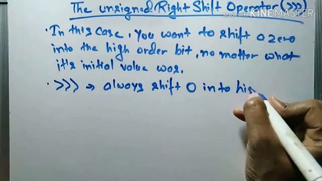 Unsigned right shift operator in Java смотреть онлайн