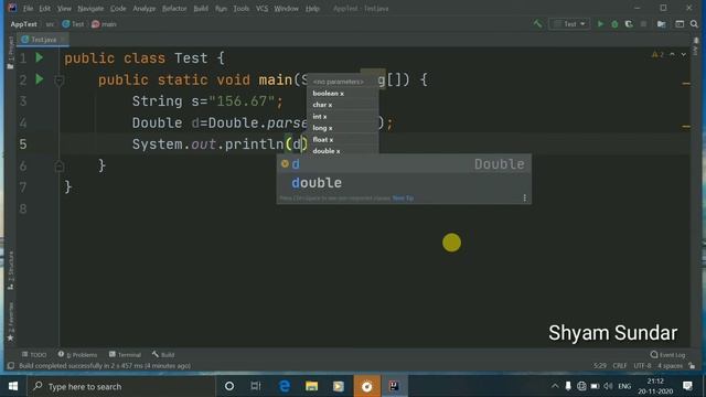 converting String to Double data type in java || in hindi || Shyam Sundar смотреть онлайн