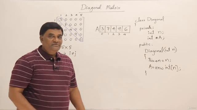4 C++ class for Diagonal Matrix смотреть онлайн