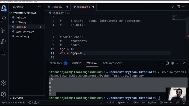 Python Control Flow Statements Lecture | Learn If else Loops in python | Free python class with cod