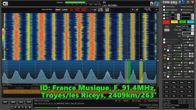 25.05.2021 18:58UTC, [Es], France Musique, Франция, 91.4МГц, 2409км