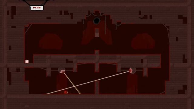 Super Meat Boy Gameplay Chapter 4 'Hell' Level 16 completed with bandage смотреть онлайн