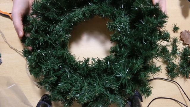 Рождественский венок из старой гирлянды  своими руками / Новогодняя декорация своими руками/ Xmas