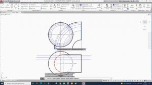 31. Построение линии пересечения поверхностей вращения методом секущих плоскостей