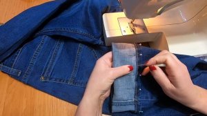 Укорачиваем джинсы сохраняя подгибку и оригинальный шов от производителя.mp4