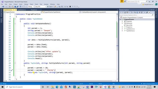 Tuple Part 2 C# in Hindi #csharp  #csharptutorial #dotnetprogramming #microsoft