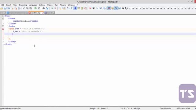 Variables - Lecture 6 (PHP Tutorial)
