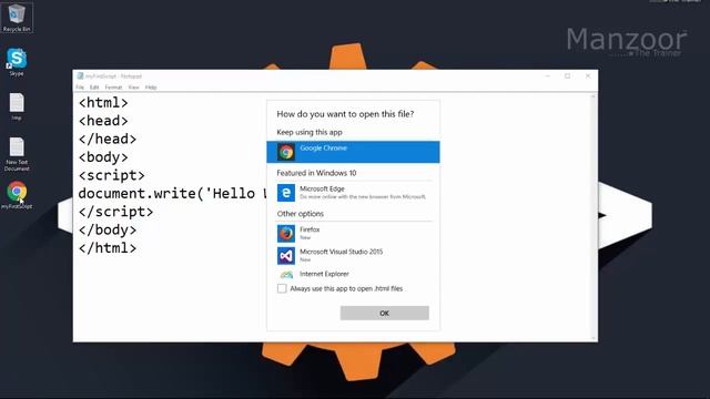 Display Hello World (JavaScript Part - 3)