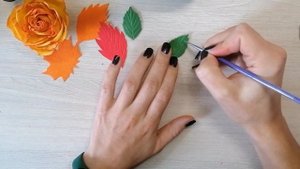 ?Брошь "Краски осени" из фоамирана 1 мм. DIY foam?