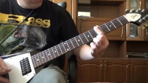 Простой риф на электрогитаре №9 (флажолет)