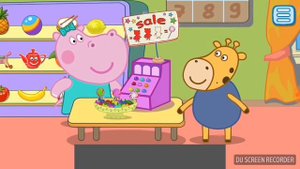 Бегемотик Гиппо играет в магазин