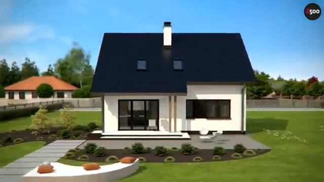 Z92 Проект практичного дома с большим хозяйственным помещением, с кабинетом на первом этаже. смотреть онлайн