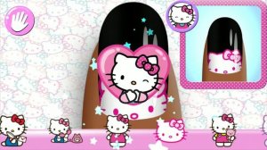 Маникюр hello kitty 1