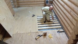 Укладка фанеры на деревянное перекрытие.? Один в доме. Личный блог, вот теперь точно всё с полами!✅