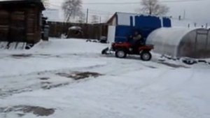 STELS 400 HUNTER уборка снега самодельный отвал