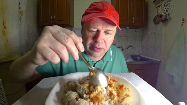 #mukbang #ASMR #food Мукбанг- рис и мясные фрикадельки. Простая и вкусная еда.. 1376